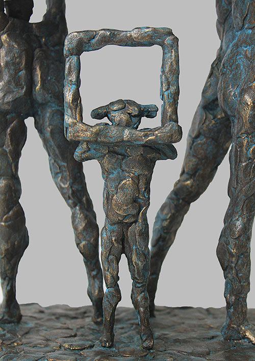 The sculptor Artem Medvedev. Contemporary sculpture. A house. Fragment 1. 2012, 25 x 17 x 12 cm, plastic wood