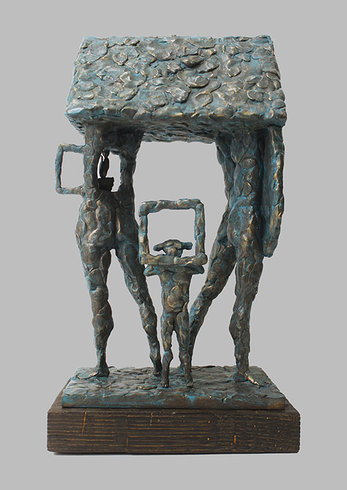 The sculptor Artem Medvedev. Contemporary sculpture. A house. 2012, 25 x 17 x 12 cm, plastic wood