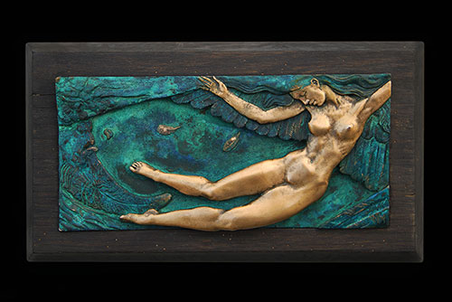 The sculptor Artem Medvedev. Contemporary sculpture. Shooting Star. 2016, 16 x 29.5 x 4, oak, bronze
